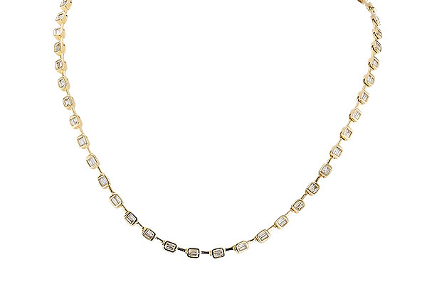 H291-95763: NECKLACE 2.05 TW BAGUETTES (17 INCHES)
