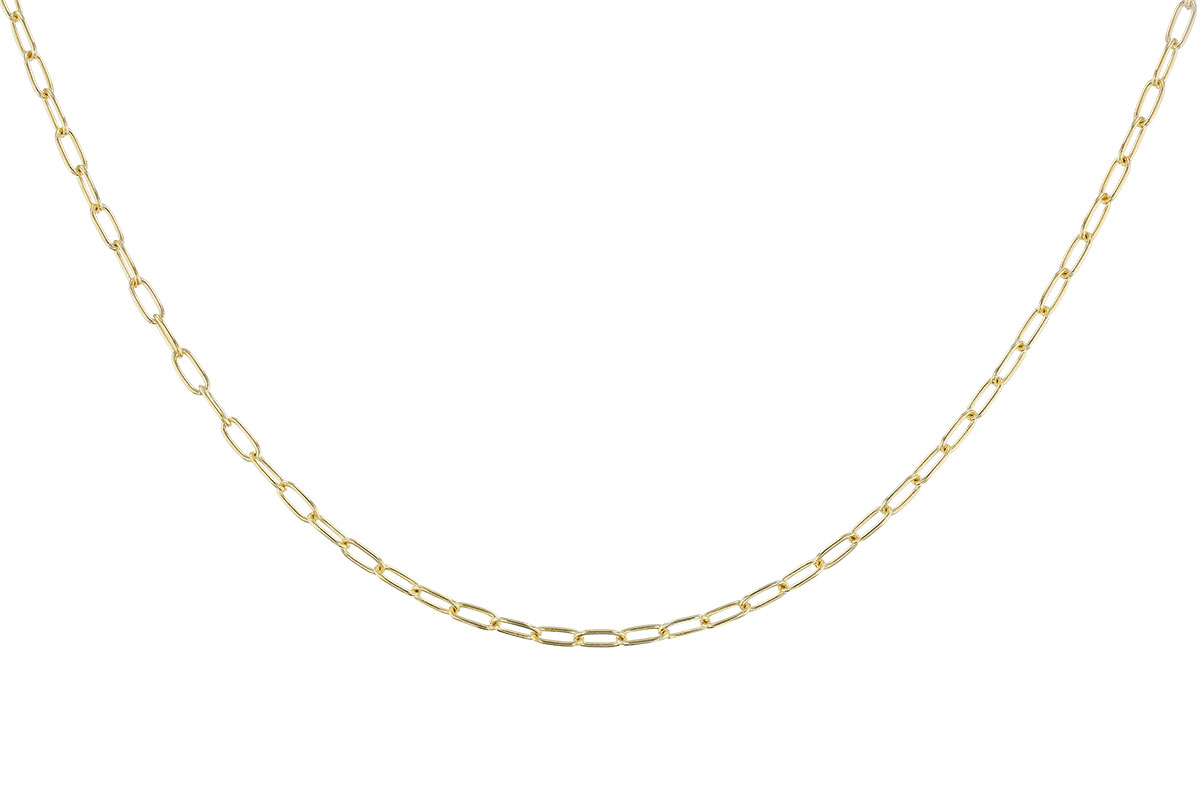 E291-96709: PAPERCLIP SM (22IN, 2.40MM, 14KT, LOBSTER CLASP)
