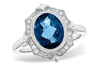 F208-34827: LDS RG 3.00 LONDON BLUE TOPAZ 3.16 TGW