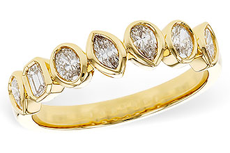 H292-88536: LDS DIA WED RG .62 TW FANCY CUT DIAS