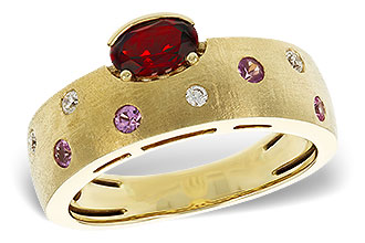 L292-88518: LDS RG .58 MULTI CLR (GAR & PINK SAPP) .66 TGW